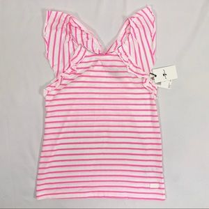 Seven 7 For All Mankind Ruffle Flutter Tank Top